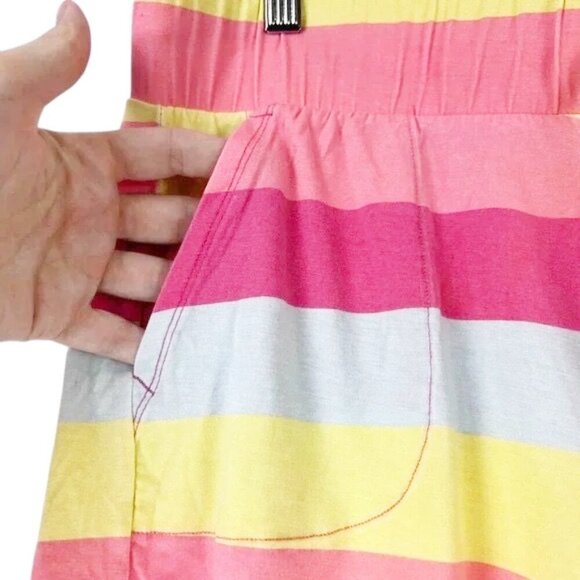 WildFox Colorful Striped Pajama Set Shorts and Tshirt Size M - Picture 6 of 8